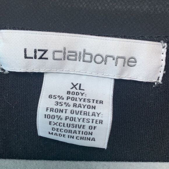 Liz Claiborne black glitter tank size XL - Picture 4 of 7